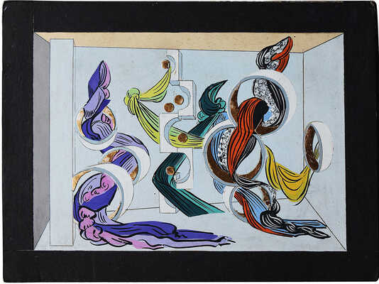 Неизвестный художник. Лот из 7 эскизов оформления выставочных павильонов